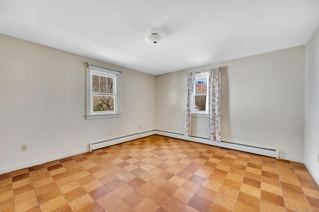 empty room with baseboards