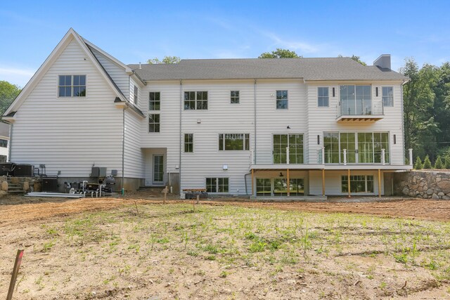 11 Tierney Ln, Westport, CT 06880 - back of house featuring a chimney
