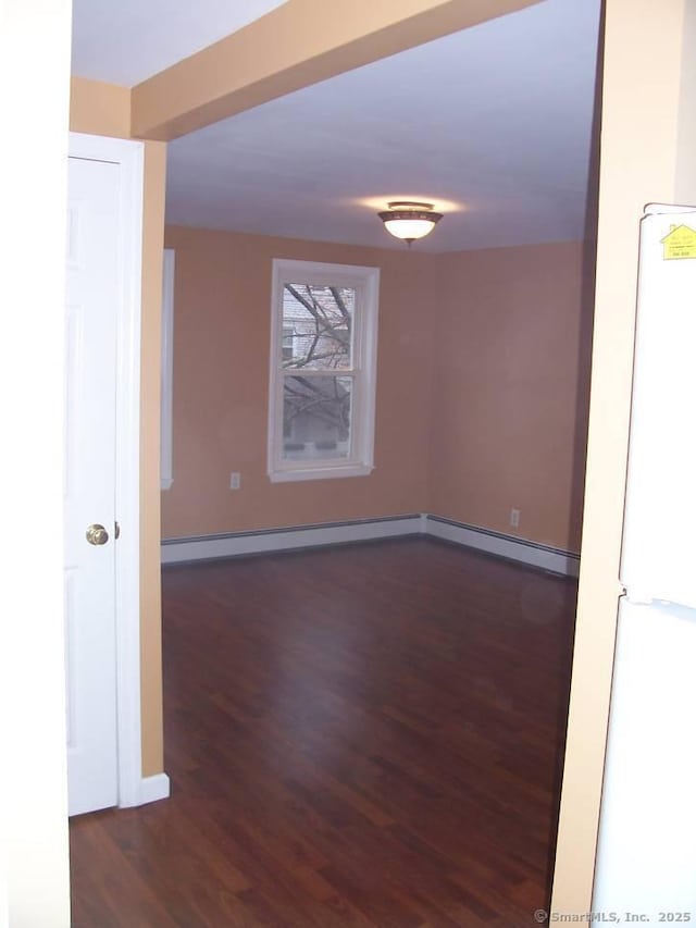 14 Court St, West Haven, CT 06516 - spare room featuring dark wood-style flooring and baseboards