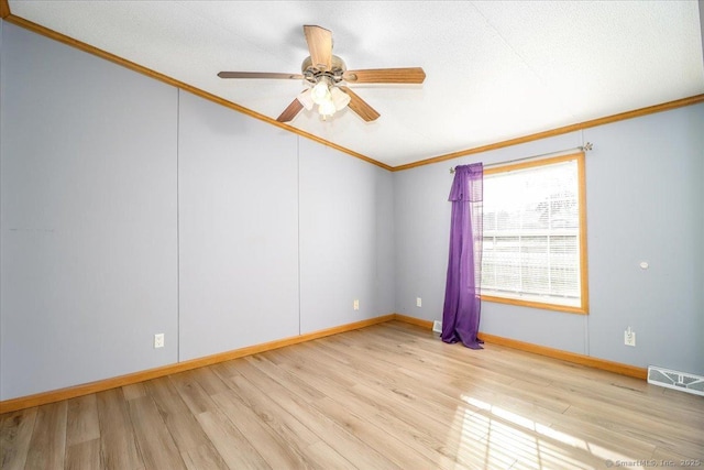 54 Western Sands Sands, Wallingford, CT 06492 - empty room with baseboards, crown molding, a ceiling fan, visible vents, and wood finished floors