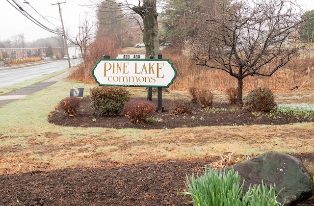 view of community sign