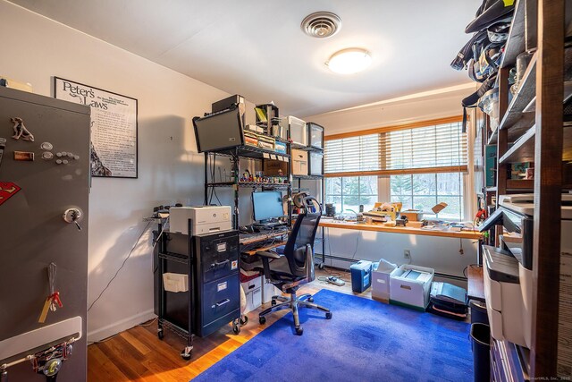181 Picketts Ridge Rd, Redding, CT 06896 - office with wood finished floors and baseboards