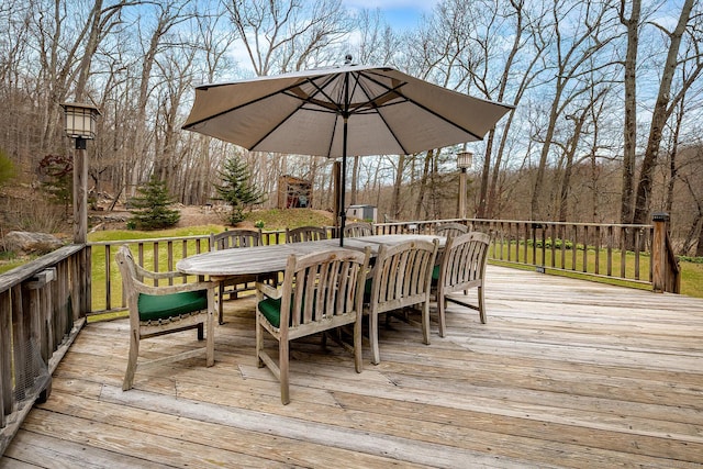 181 Picketts Ridge Rd, Redding, CT 06896 - deck featuring outdoor dining space