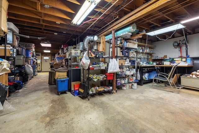181 Picketts Ridge Rd, Redding, CT 06896 - below grade area with a workshop area