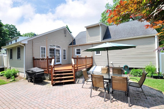 5 Middle Dr, Windsor Locks, CT 06096 - view of patio with a deck, outdoor dining space, and a grill