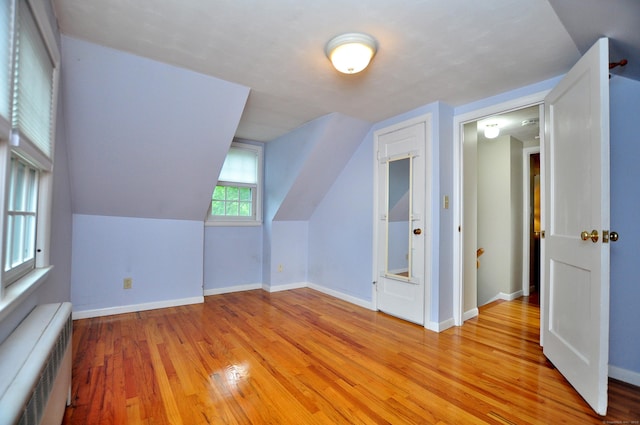 5 Middle Dr, Windsor Locks, CT 06096 - additional living space featuring radiator, light wood finished floors, and vaulted ceiling
