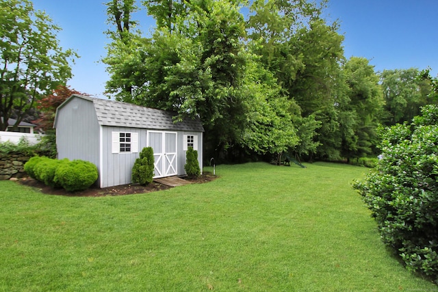 15 Old Stream Ln, Trumbull, CT 06611 - view of green lawn with a storage unit