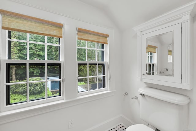 64 Blake Rd, Hamden, CT 06517 - bathroom with vaulted ceiling and toilet