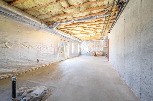 view of basement