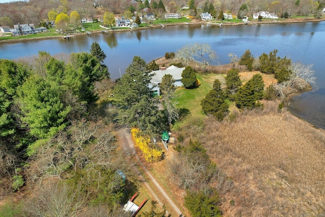 27 Wilbur Rd, Stonington, CT 06378 - aerial view of property and surrounding area with a nearby body of water