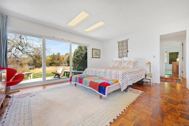 27 Wilbur Rd, Stonington, CT 06378 - bedroom with access to outside and a skylight