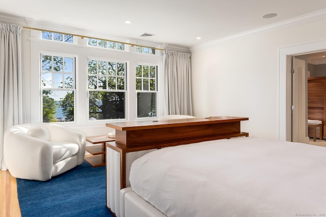 Rogers Is, Branford, CT 06405 - bedroom with crown molding and recessed lighting