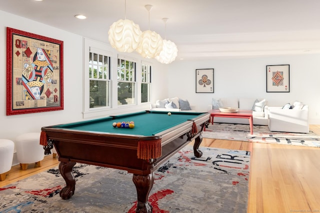 Rogers Is, Branford, CT 06405 - playroom featuring billiards table, wood finished floors, and recessed lighting