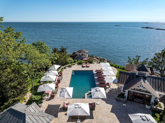 Rogers Is, Branford, CT 06405 - drone / aerial view of a large body of water and a pool