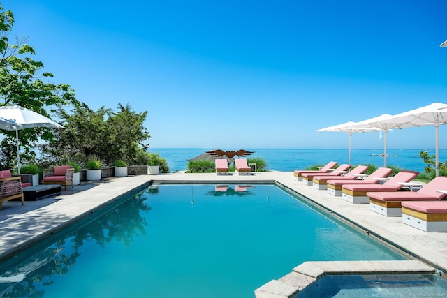 Rogers Is, Branford, CT 06405 - outdoor pool with a patio and a water view