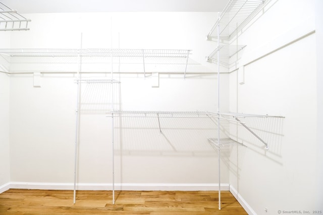 walk in closet featuring light wood-style floors