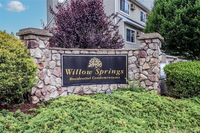 view of community sign