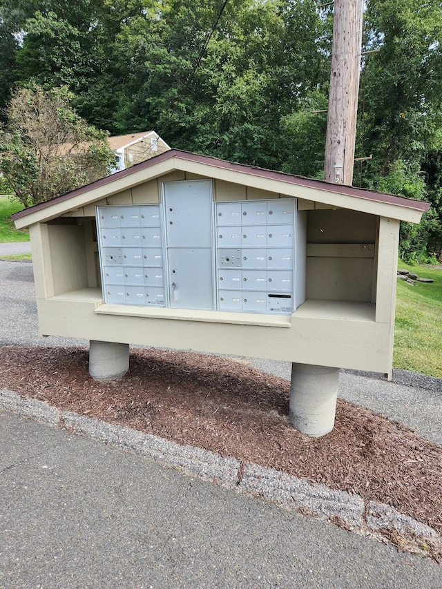 view of property's community featuring mail area