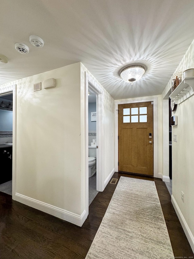 5 Shannon Rdg, Danbury, CT 06810 - interior space with visible vents, baseboards, and dark wood-style floors