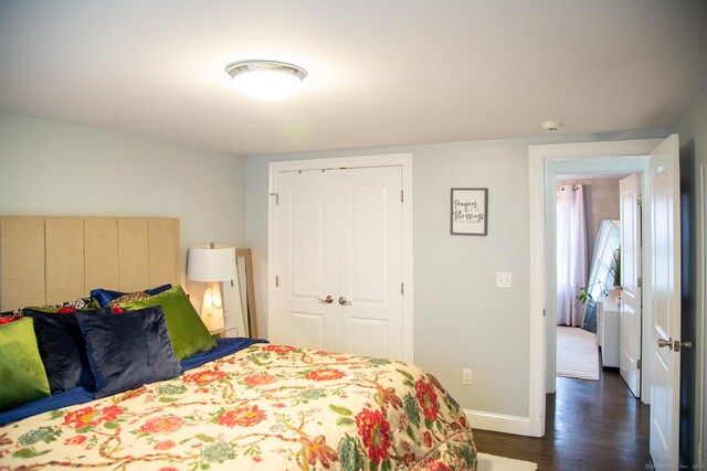 5 Shannon Rdg, Danbury, CT 06810 - bedroom with a closet, dark wood-type flooring, and baseboards