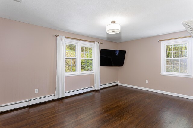 173 Barlow Mountain Rd, Ridgefield, CT 06877 - empty room featuring dark wood-type flooring and baseboard heating