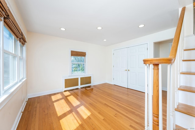 186 Isinglass Rd, Shelton, CT 06484 - empty room with recessed lighting, baseboards, and light wood-style flooring