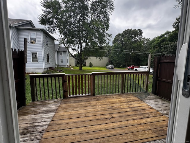 148 Westbury Park Rd Apt D, Watertown, CT 06795 - wooden deck with a yard