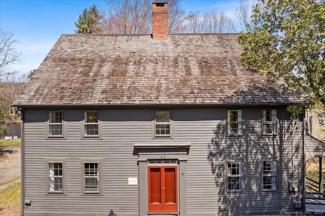 45 Main St, Essex, CT 06442 - colonial home with a chimney and a shingled roof