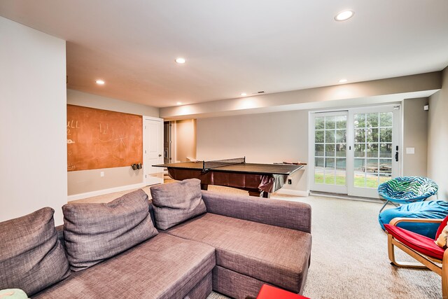 27 Blue Ribbon Dr, Westport, CT 06880 - game room with recessed lighting, carpet flooring, and baseboards
