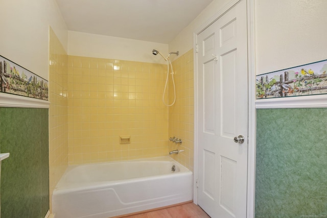97 Wyldewood Rd, Easton, CT 06612 - full bath with shower / tub combination and wood finished floors