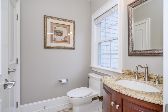 48 Mount Nebo Rd, Newtown, CT 06470 - bathroom featuring vanity, toilet, and baseboards