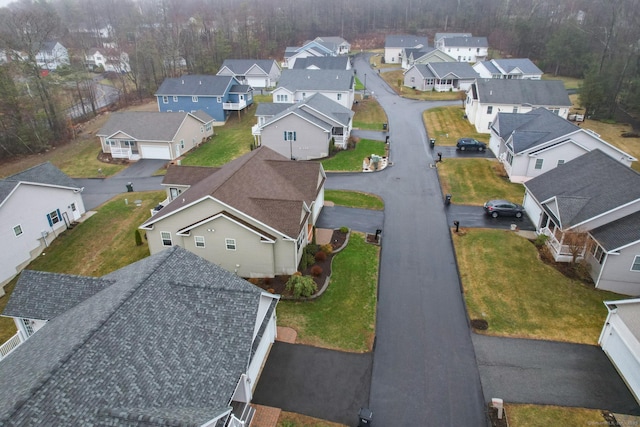 aerial view of residential area