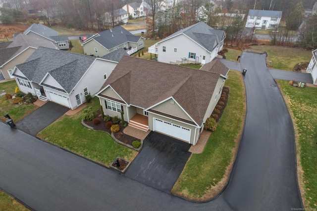 aerial perspective of suburban area