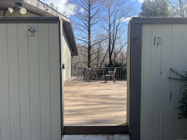 12 Fox Rd, Trumbull, CT 06611 - wooden terrace with outdoor dining space