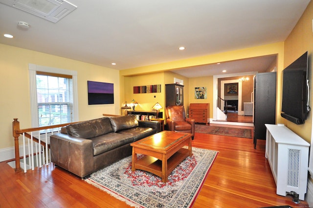 794 Main St, Somers, CT 06071 - living area with wood finished floors, recessed lighting, and baseboards