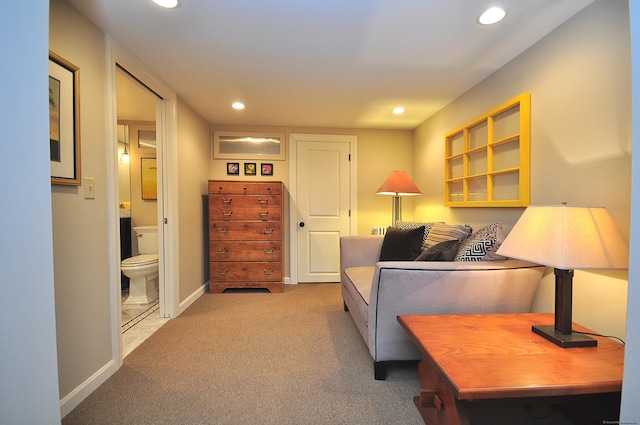 794 Main St, Somers, CT 06071 - bedroom with recessed lighting, carpet, ensuite bath, and baseboards