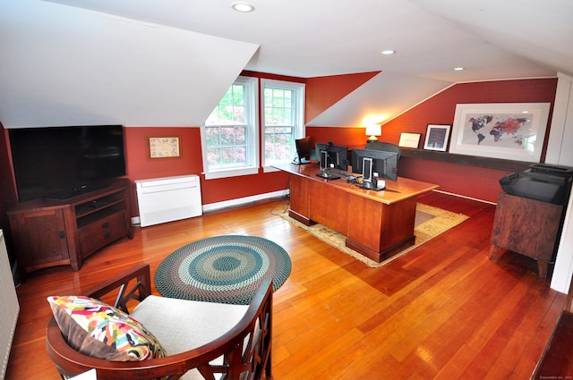 794 Main St, Somers, CT 06071 - office space with vaulted ceiling, wood finished floors, and recessed lighting