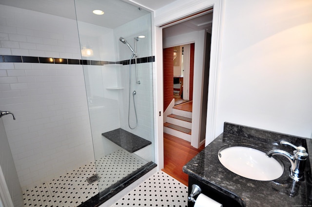 794 Main St, Somers, CT 06071 - full bathroom featuring tiled shower and vanity