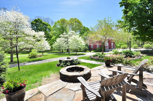 794 Main St, Somers, CT 06071 - view of patio / terrace featuring a fire pit