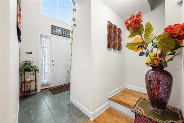 entryway with baseboards