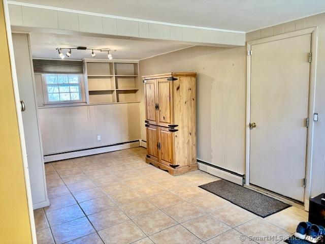 empty room with baseboard heating