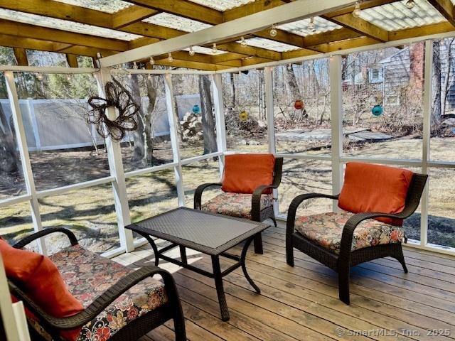 view of sunroom