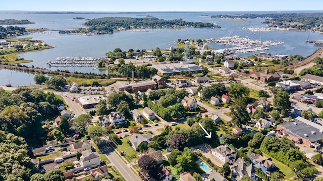 56-58 E Main St, Stonington, CT 06355 - birds eye view of property featuring a water view
