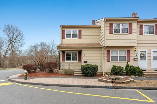 multi unit property with a chimney