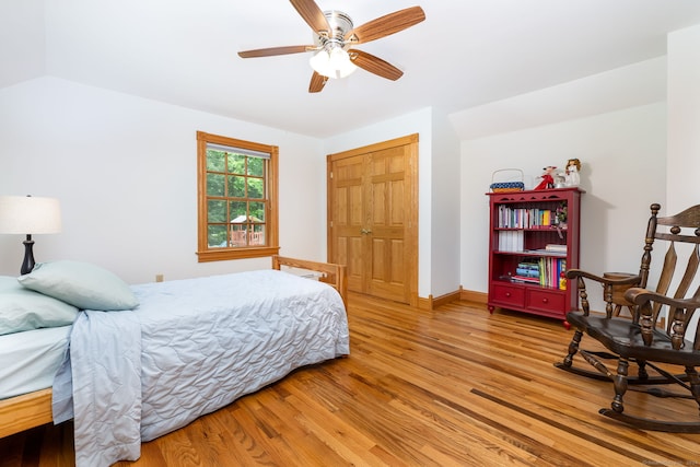 40 Old Bridge Rd, Brookfield, CT 06804 - bedroom with light wood finished floors, baseboards, and ceiling fan