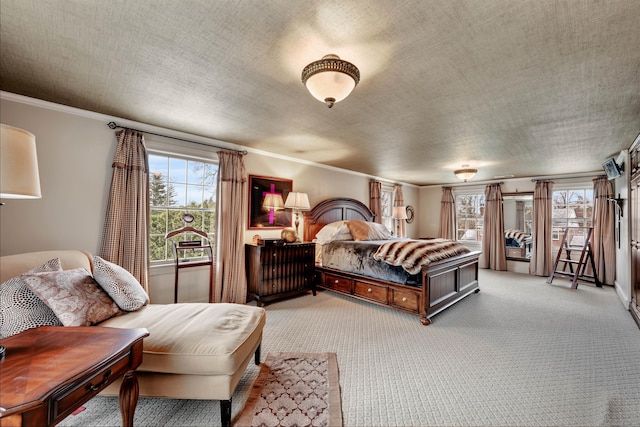 77 Eastfield Rd, Waterbury, CT 06708 - bedroom featuring ornamental molding, multiple windows, and light carpet