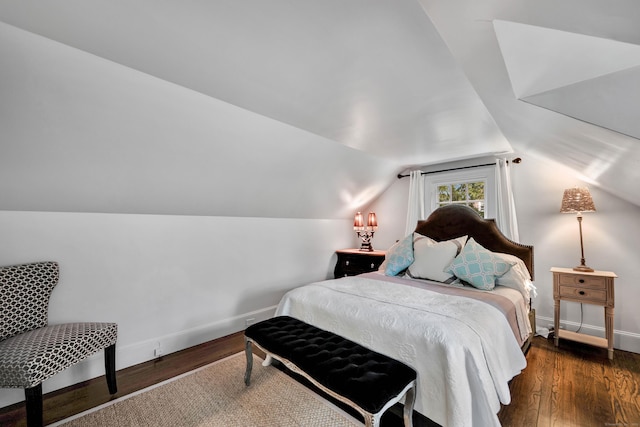 77 Eastfield Rd, Waterbury, CT 06708 - bedroom featuring baseboards, wood finished floors, and lofted ceiling