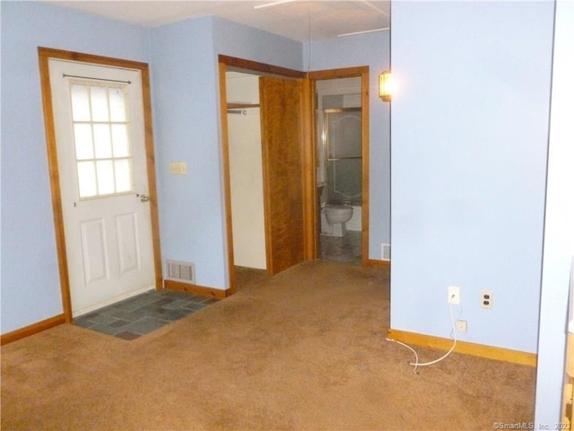 197 Lee Farm Dr, Southbury, CT 06488 - carpeted entrance foyer with baseboards