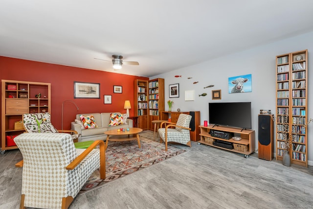 199 Gregory Blvd Apt F1, Norwalk, CT 06855 - living area featuring wood finished floors and a ceiling fan