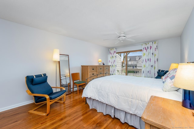 199 Gregory Blvd Apt F1, Norwalk, CT 06855 - bedroom with wood finished floors, baseboards, and a ceiling fan